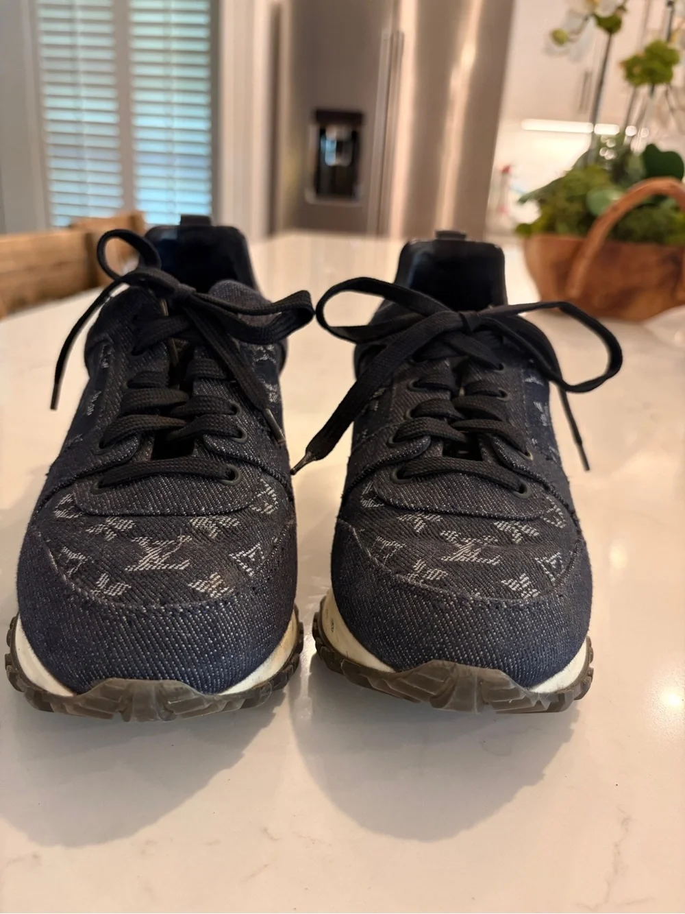 Louis Vuitton Monogram Denim Run Away Sneaker. Size 35.5 U.S. 5.5
